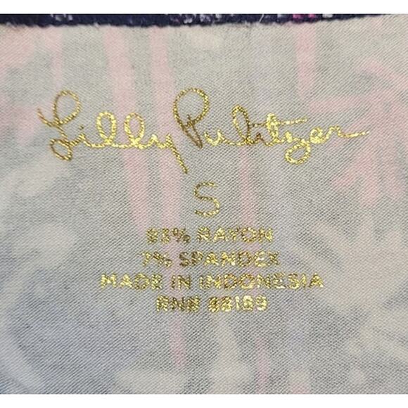 NWOT Lilly Pulitzer Sophie Dress Small – Blue Monkey Tropical Print –Ruffle Trim - Picture 6 of 9